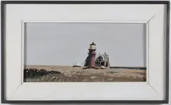 John Austin, Gay Head Light, Martha’s Vineyard, Tempera on Artist Board