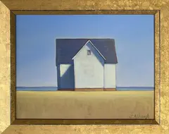 Joan Albaugh, The Attic Window, Oil on Board