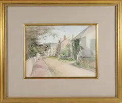 Jane Brewster Reid, Ash Lane, Watercolor On Paper