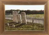 James Cromartie, Nantucket Cemetery, Acrylic on Masonite