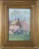 Henry Stephens Eddy, Cottage in the Woods, Oil on Panel