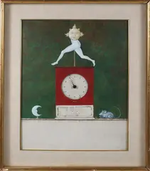 Timepiece by Vilmore Armodio Schenardi, circa 1969, Acrylic on Panel, offered Jul 2026