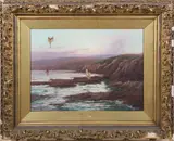 Alexander M Fleming, Rocky Shoreline, Oil on Canvas