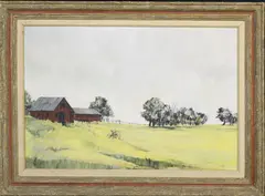 Red Barn by Roy Bailey, Oil on Canvas, offered Apr 2026