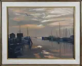 Paul Longenecker, Nantucket Boat Basin at Dusk