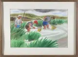 Crabbing on Long Pond by Marion Eaton, Pastel on Paper, offered Apr 2026