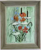 Katherine Seeler, Untitled, Oil on Canvas Floral Still Life Painting