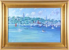 Nantucket Harbor by Illya Kagan, Oil on Linen, offered Apr 2026