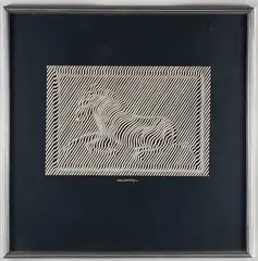 Victor Vasarely, Galloping Horse, Silkscreen Print