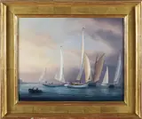 Tim Thompson, Parade Of Sail, Oil on Linen