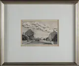 Ruth Havilland Sutton, Gorham’s Court, Nantucket, Etching