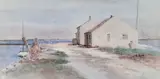 Jane Brewster Reid, Swain’s Wharf, Watercolor View