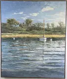 Greg G.S. Hill, Polpis Harbor Serenity, Oil on Linen