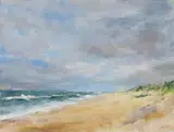 Erica Christensen Scully, Ladies Beach Nantucket, circa 2023, Oil on Canvas