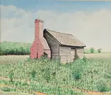Edward G. Carson, Virginia Smokehouse, Watercolor