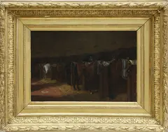 The Horse Stable by A. Dargent, circa 1883, Oil on Canvas, offered Aug 2026