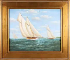 Sailing Yachts by A. Bit, Oil on Linen, offered Aug 2026
