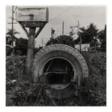 Robert Rauschenberg, Mailbox and Tire, 1979, Gelatin silver print; signed