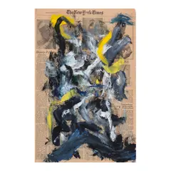 Untitled (Figure) by Willem de Kooning, oil on newsprint on board, offered Jul 2025