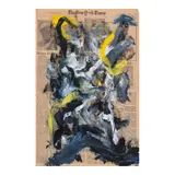 Willem de Kooning, Untitled (Figure), oil on newsprint on board