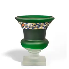 Hermès, Crystal and Silk Vase