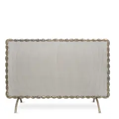 Franck Evennou, Fire Screen, custom-finished silvered bronze, steel mesh
