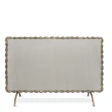 Franck Evennou, Fire Screen, custom-finished silvered bronze, steel mesh