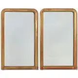 Modern Neoclassical Style, Pair of Wall Mirrors, carved giltwood, mirrored glass