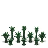 Jean Roger Paris, Set of Ten Palm Tree Candlesticks, for Dior, glazed ceramic, each stamped 'JEAN ROGER pour DIOR'