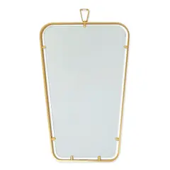 Leclaireur, Trapezoidal Mirror, for Ghidini 1961, gilt brass, glass, stamped 'MADE IN ITALY/ GHIDINI 1961/ Exclusive for LECLAIREUR', editioned '10/10' and dated