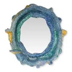 Rutger de Regt, Mirror (from the 'Mommy I Made an Ashtray' series), glazed ceramic, mirrored glass, with artist's mark and dated on one side