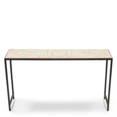 Blackman Cruz, Console With Mosaic Top, steel, antique marble mosaic
