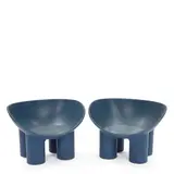 Faye Toogood, Pair of Unique Handmade Roly Poly Chairs, fiberglass