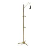 Angelo Lelii, Cavalletto Easel Floor Lamp, model 12377 for Arredoluce, brass, enameled aluminum, with Arredoluce label on underside