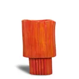 Studio Floris Wubben, Rib Table Lamp, hand-extruded and custom rust-glazed earthenware, impressed 'Floris' on underside