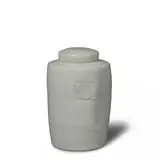 Lidded Jar by Edmund de Waal, pale blue celadon glazed porcelain, impressed with maker's mark, sold Jul 2025