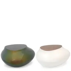 Cédric Ragot, Two Cute Cut XXS Cocktail Tables, for Roche Bobois, polyester resin, fiberglass, laminated wood