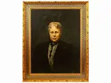 Luigi de Servi, Portrait of a lady, photograph on hand retouched canvas