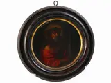 Onorio Marinari, Christ crowned with thorns, 1627, oil on panel in the round