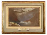 George Warren, Villa d'Esle - Cernobbio, 1888, two watercolors on paper