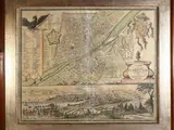 Ichnographia Urbis in Tuscia primarye Florentiae... 1731 by Johann Baptist Homann, 1664, watercoloured engraving, offered Mar 2022