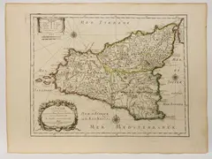 Pierre Duval, Sicile..., 1619, ... Avec les anciens noms de presque toutes ses Places