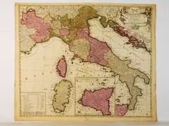 Peter Schenk the Elder, Italy iam tota principes in suas partes accuratius distincta…, 1660, ... hisce praeter caeteras adjunximus majorum ejus insularum Siciliam quae tribus scopulis vrastum procurrit in