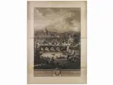 Giuseppe Vasi, Il prospetto della Citta Leonina, che si vede colla Basilica Viticana, Ponte, e Castel S. Angelo, 1710, multi-page etching