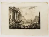 Giovanni Battista Piranesi, Veduta della vasta Fontana di Trevi anticamente detta l'Acqua Vergine 1751, 1720, etching
