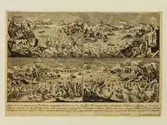 Johann Martin Will, Scenes from the 1783 Reggio and Messina earthquake, 1727, etching