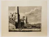 Luigi Rossini, Veduta generale dei Gran Colossi sul Monte Quirinale dal Volgo Monte Cavallo 1819