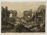 Vincenzo Aloja, Avanzi del teatro di Taormina in Sicilia, 1786, engraving