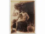 Gaetano D'Agata, Giovane con flauto e anfora, 1920 circa, 1883, vintage albumen print