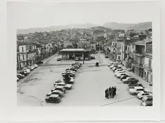 Santa Caterina Villarmosa Piazza Municipio, 1977 by Fausto Giaccone, vintage gelatine silver print on resin coated paper, offered Feb 2022